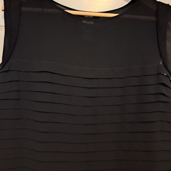 Sleeveless Black Top with Subtle Ruffle/Pleats - Picture 7 of 7